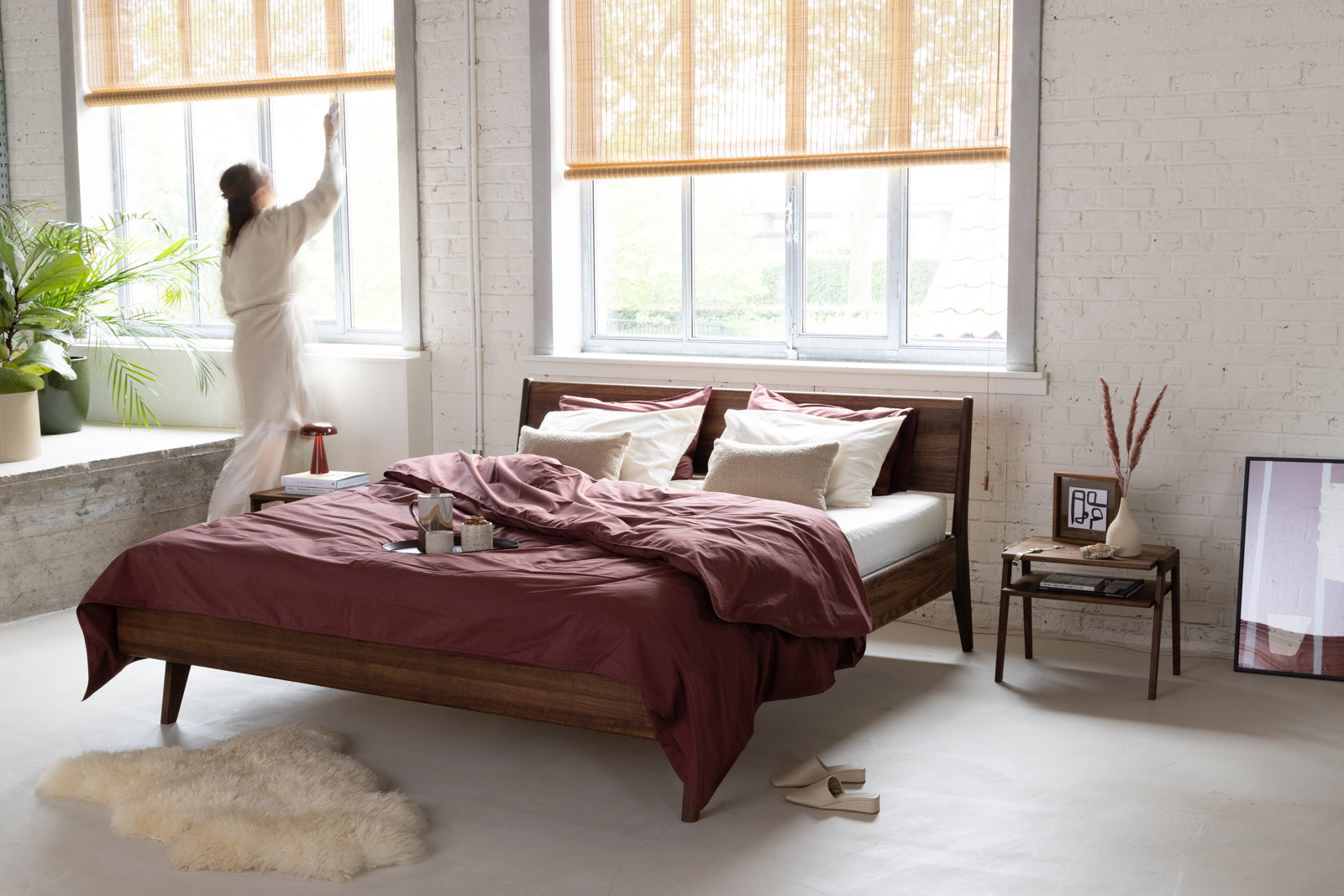 Massief houten bed Pure