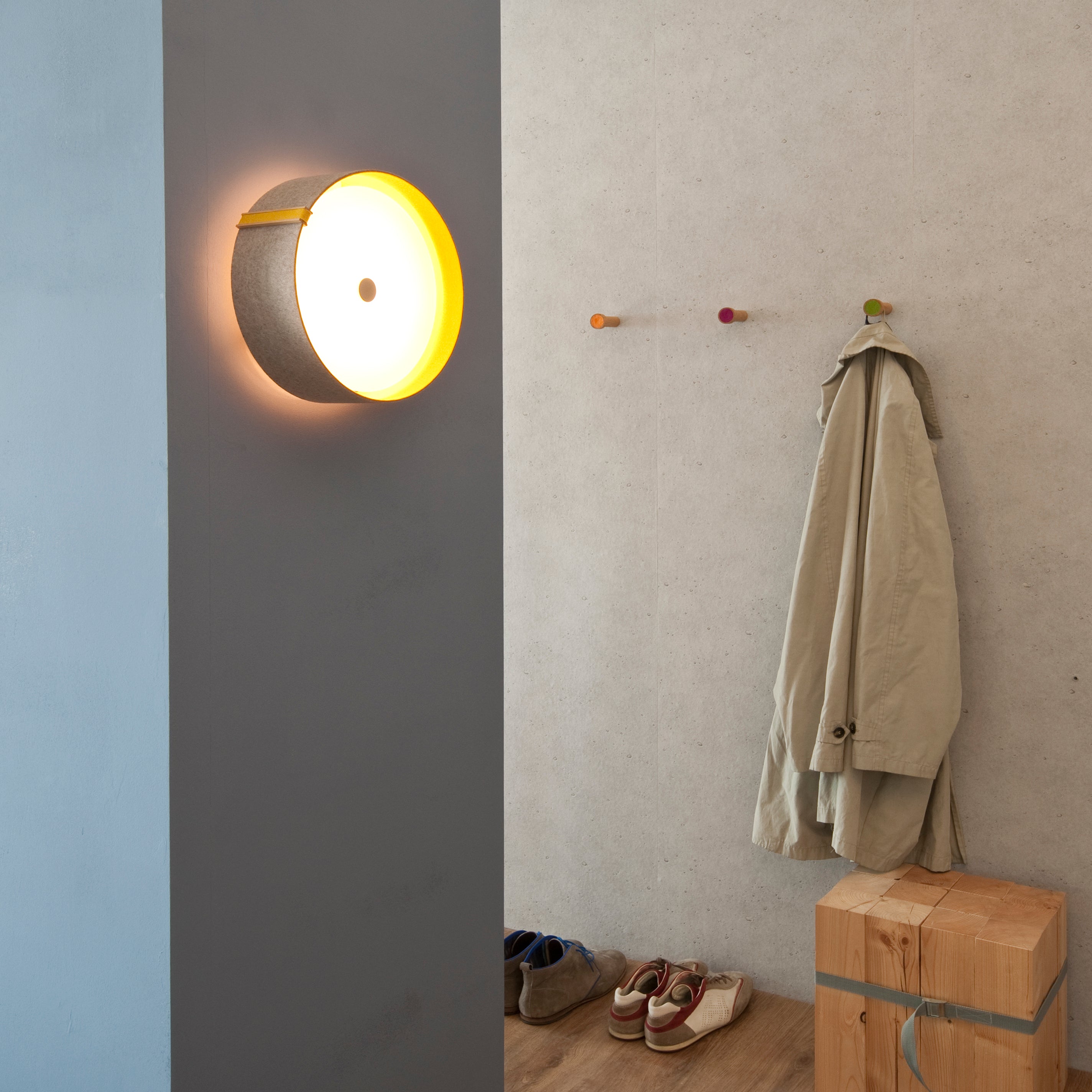 LARAfelt plafondlamp Grijs/Oranje, 32 cm